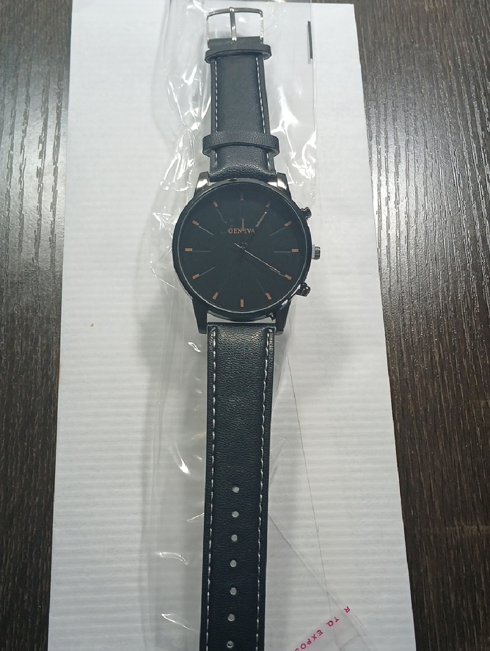 Geneva Black Watch with Gold Accents
